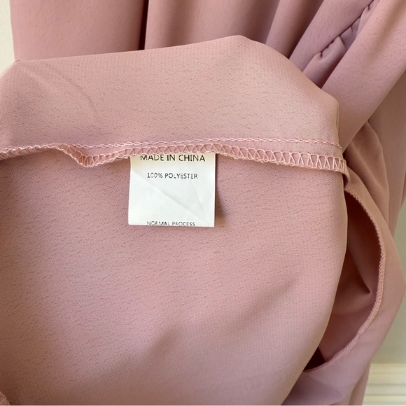 Elegant Pink‎ Wrap Style Dress Sz L NWT - Picture 6 of 8